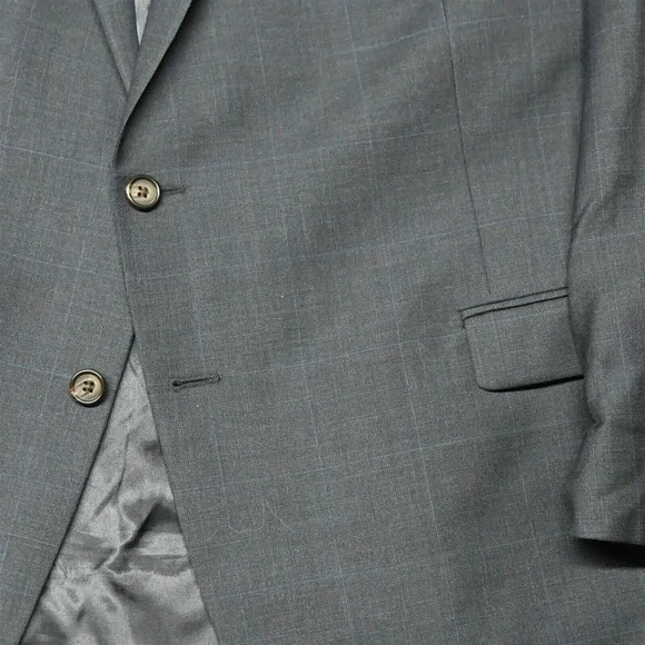NEW Lauren Ralph Lauren 50R Navy Blue Check 100% Wool Blazer Sport Coat Jacket